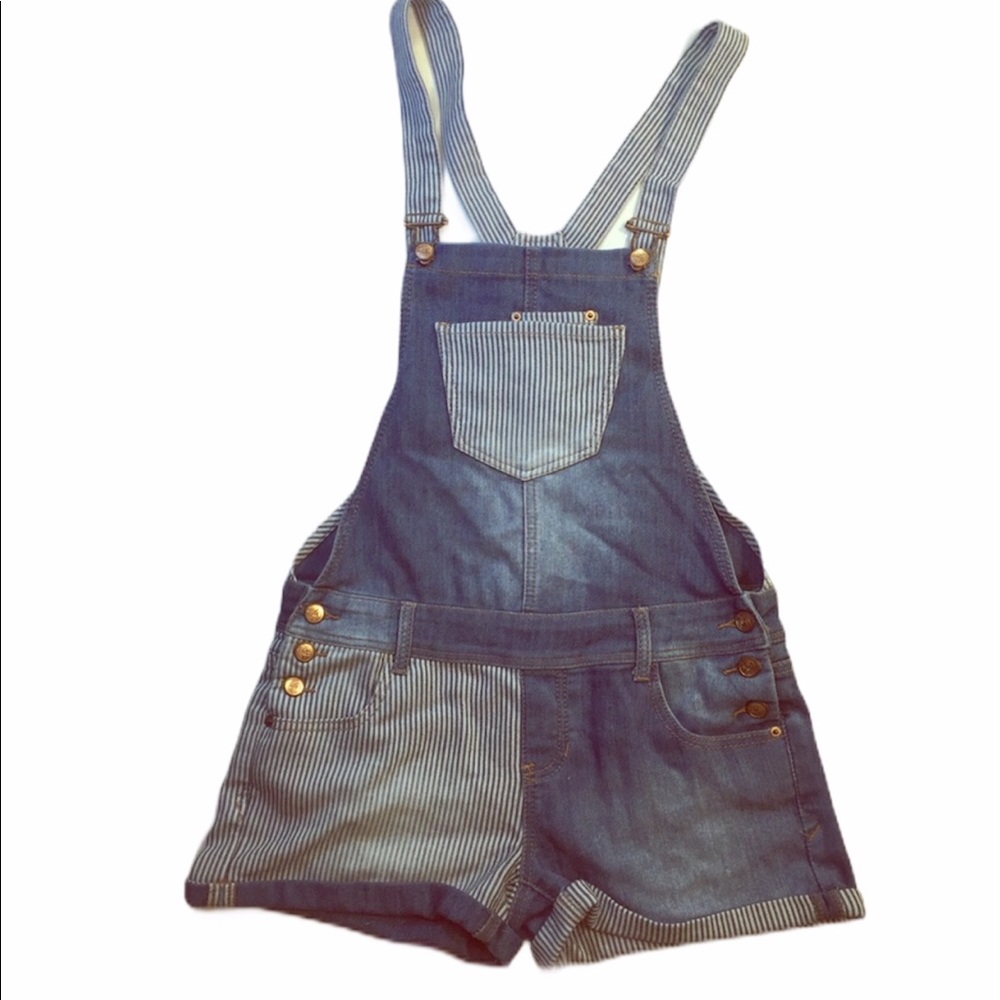 American rag denim overalls shorts sz 3